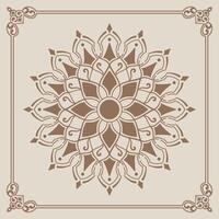 mandala ornament, round decorative design vector