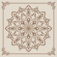 mandala ornament, round decorative design vector