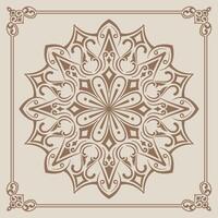 mandala ornament, round decorative design vector