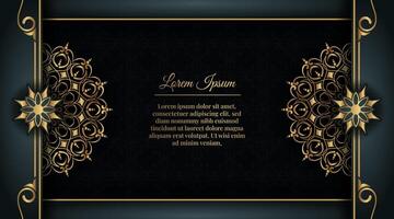 luxury background, with gold mandala vector