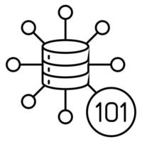 Database Learning Icon.  Database Basics. database fundamentals icon. Vector Editable Stroke.