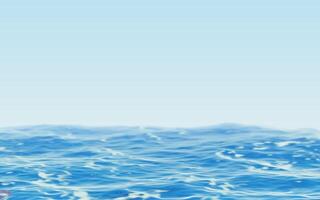 Calm surface of seascape with clear blue sky. 3d illustration. vector