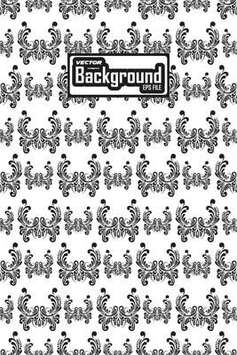 Seamless floral damask wallpaper pattern