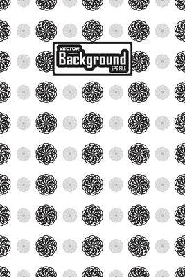 Vector black and white seamless abstract pattern background greyscale ornamental graphic design
