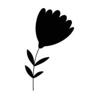 black silhouette of a plant, isolated on a white background vector