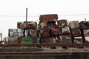 Scrap metal yard photo