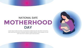 National Motherhood Day. Vector illustration. Template for background, banner, card, poster with text inscription.