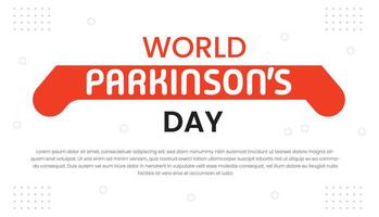 World Parkinson's Day banner design template. Vector illustration EPS10.
