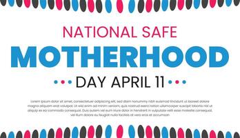 National Motherhood Day. Vector illustration. Template for background, banner, card, poster with text inscription.