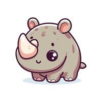 rhino cute vector design illustration