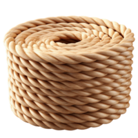 AI generated Arafed rope wrapped in a stack on a white surface isolated on transparent background png