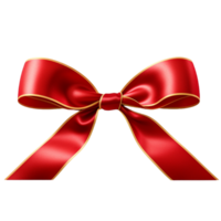 AI generated Christmas red and golden bow png