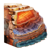 ai gegenereerd 3d visualisatie van geologie lagen geologen en aarde wetenschap enthousiastelingen png