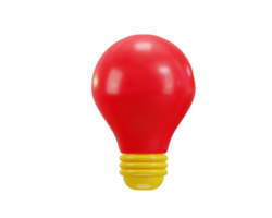 3d rood licht lamp icoon illustratie png