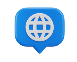 language translate icon 3d rendering illustration png