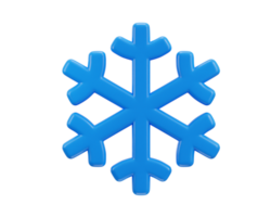 3d snowflake icon concept on christmas decoration icon illustration png