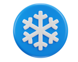 3d snowflake icon concept on christmas decoration icon illustration png