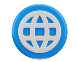 web browser icon 3d render png