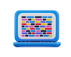 coding icon on computer programming development icon 3d rendering illustration png