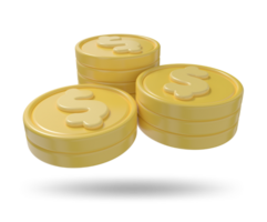 token money, 3d render realistic coin icons png