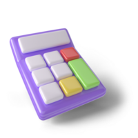 calculatrice, 3d rendre réaliste Icônes png