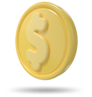 token money, 3d render realistic coin icons png