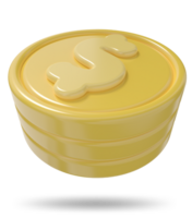 token money, 3d render realistic coin icons png