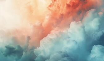 AI generated Colorful sky background with clouds. Nature background. photo