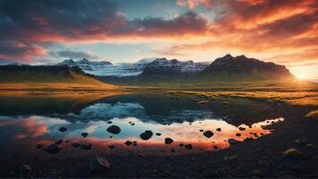 AI generated Breathtaking views of Iceland photo