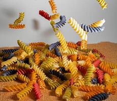 levitated fusilli pasta photo