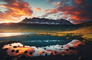 AI generated Breathtaking views of Iceland photo