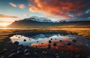 AI generated Breathtaking views of Iceland photo