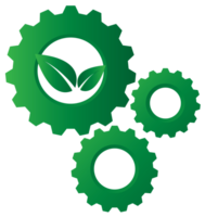 green cog transparent background png