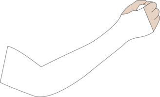 Arm sleeve white color PNG
