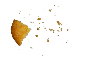 cookie with crumbs isolated png