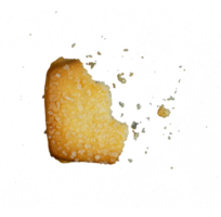 bite of cookie with crumbs isolated png