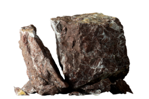 rough split stone isolated element png