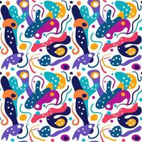 Seamless pattern with abstract multicolored shapes vector