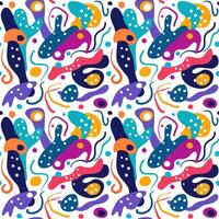 Seamless pattern with abstract multicolored shapes vector