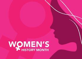 Women's History Month concept illustration vector