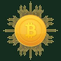 bitcoin plano icono criptomoneda bitcoin vector