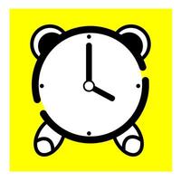 Clock icon outline design template vector