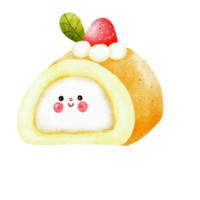 rollen Kuchen Sahne png