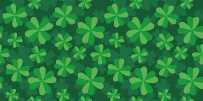 Retro pattern with clovers vector