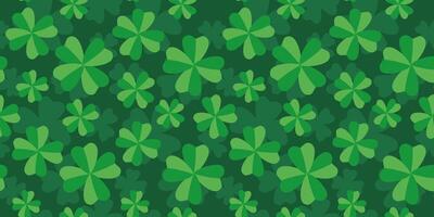 Retro pattern with clovers vector