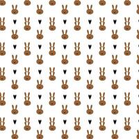 seamless pattern of cute rabbit. vector