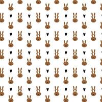 seamless pattern of cute rabbit. vector