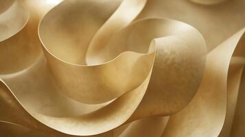 AI Generated Abstract Beige Curving Forms Creating a Fluid Texture photo