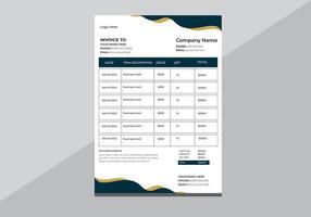 Creative Invoice Design. vector