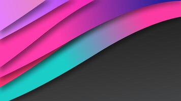 Abstract papercut wave shape multicolor background video